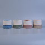 Unique Shape Candle Ceramic Holder with Different Color