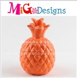 Ceramic Children Gift Red Pineapple Shaped Money Bank