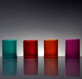 Square-Shaped Candle Holders in Spray Color