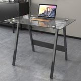 Home Black Glass Computer Table