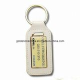 Promotion PU Leather Keychain with Epoxy Logo