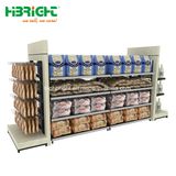 New Type Wood and Metal Combination Supermarket Shelving Rack for Sale