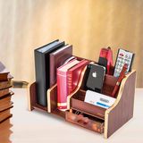 Desktop Wooden File Tray and Drawer Stationery Holder