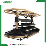 Solid Wood Supermarket Vegetable and Fruit Display Racks