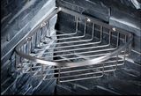 Wall Mounted Inox Stainless Steel Bathroom Shelf Bathroom Corner Basket Bath Accessories