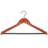 Rubber Coating Wooden Hanger with Pants Bar (YW505-3012-NJ)