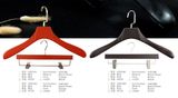 Wooden Hanger Cloth Hanger, Leather Wrapped Hanger