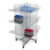 4 Sides Store Display Stand/Display Rack for Clothes Promotion