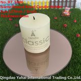 4mm Round Dark Brown Bevel Glass Mirror Candle Holder