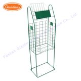 Simple Design Indoor Floor Standing Metal Wire Newspaper Magazine Holder Display Rack