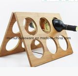 Foldable Bamboo Wine Rack-6 Bottles