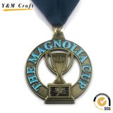 Custom Metal Cup Shape Medal with Ribbon (M007)