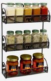 Kitchen Wall Mounted Iron Spice Holding Rack