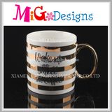 Custom Ceramic Cup Gold Printing Coffee Mugs