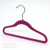 Velvet Rose Red Flocked Children Kids' Clothes Hangers for Jeans
