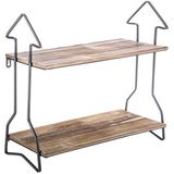 Customized Wholesale Arrows Wood & Metal Wall Shelf