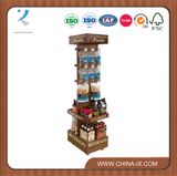 Wood Display Rack 2-Sided Peg Board Complete Merchandiser