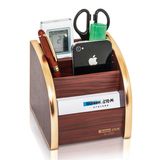 Desktop Small Size Wood Note Holder Golden Edge C2021