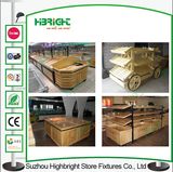 Oil Painted Surface Wooden Fruit and Vegetable Display Rack