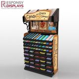 New Design POS Snack Tray Display Stand Wooden Candy Display Rack