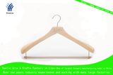 Beech Wood Hotel Coats Hanger with Square Bar Non-Slip Rubber (YLWD283H-NTL1)