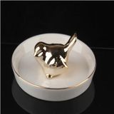 Lover Bird Wedding Ring Holder Decor Necklace Ceramic
