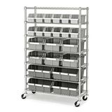 22 Bin Rack Steel Garage Warehouse Storage System Shelf Organizer