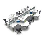 Fashion Used Glass Wooden Shaped Desk Office Partition Workstation (SZ-WST614)