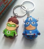 2D/3D Custom Cartoon Rubber Key Chain for Promotional Items