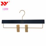Strong Metal Gold Clips Plastic Bottom Pants Hangers