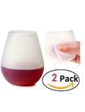 Casa Bonita Silicone Wine Glasses 12oz Set of 6 Drinking Set Unbreakable Silicone Wine Glasses FDA Grade Reusable Silicone Glasses Shatterproof Party Cups, Drin