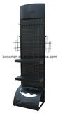 Custom Free Standing Metal Pegboard Hand Power Tool Holder Display Stand Rack for Store