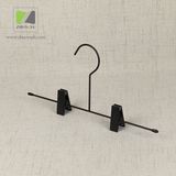 Black Metal Clothes Hanger with Clips for Pants / Underwear