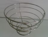 Half-Round Sliver Metal Fruit Bowl