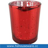 Red Glass Candle Holder