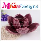 Wholesale Standing Flower Design Purple Candle Holder