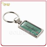 Promotion Gift Rectangle Printed Epoxy Metal Key Tag