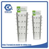 Slatwall Standing Rack with Metal Hooks Flooring Display Rack