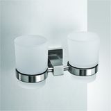 Square Style Stainless Steel Double Tumbler Holder