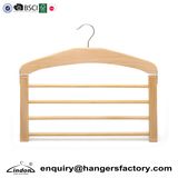 Muti-Functional 4 Tier Non Slip Trousers Rack, Wooden Combination Hangers