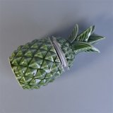 Large Green Color Pineapple Ceramic Candle Jar with Lids