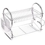 2 Tier Stainless Steel Dish Rack Cup Drying Rack