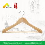 Natural Wooden Suit Hangers with Bar
