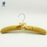 Yeelin Bright Yellow Satin Covered Wooden Core Hanger