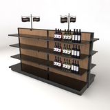 Retail Store Morden Design Black Color Metal Display Shelf