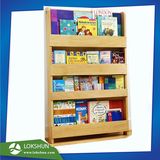 High Quality 5-Tirer Wooden Bookeack, Pop Retail Wooden Display Rack Supplier!