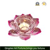 Lotus Glass Tealight Candle Holder for Home Decoration