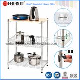 Adjusatable DIY Light Duty Carbon Steel Kitchen Shelf (LD753590B3C)