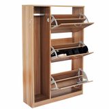3 Tiers Shoe Rack Cabinet Stand Rack Wooden Shoe Cabinet