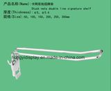 Stuck Net Double Line Sinage Shelf, Metal Hook